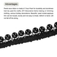 thumbnail image 3 of Uxcell 5 Yards Faux Pearls Lace Ribbon Pearl Bead Tassel for Wedding Sash Ribbon Hair Clothes Decoration 13mm Black, 3 of 6