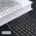 thumbnail image 4 of UMAOKANG 10 Pack 16 Inch Necklace Chains Bulk, Stainless Steel Link Paperclip Chain with Lobster Clasps for DIY Jewelry Making, 4 of 7