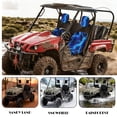 chaqlin Blue Lightning Pattern Women Men 4 Piece Seat Covers UTV Seat ...