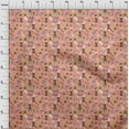 thumbnail image 3 of oneOone Viscose Jersey Dark Peach Orange Fabric Halloween Sewing Material Print Fabric By The Yard 60 Inch Wide, 3 of 5