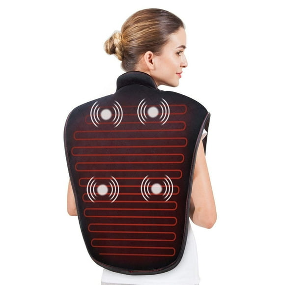 Snailax Heating Pads for Neck and Shoulders-Large Heat Wrap with 2 Heating Levels and 5 Massage Modes