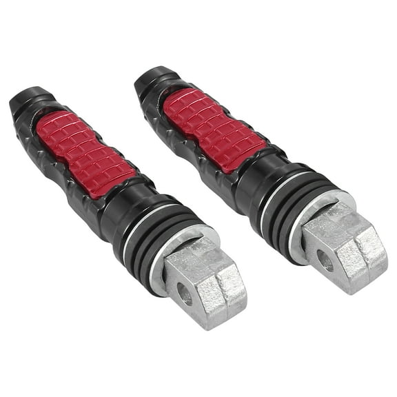 1 Pair Red Motorcycle Foot Pegs Aluminum Alloy Motorbike Footrests Pedals Universal Foot Pegs Replacement