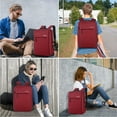 thumbnail image 6 of Sovegavy Travel Laptop Backpack with USB Charging Port, Travel Backpacks Business 15.6 inch College Computer Bag for Men Women, Red, 6 of 7