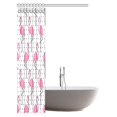 thumbnail image 3 of Tropical Pink Flamingo On Polka Dots Shower Curtain Animals Funny Flamingo Print Design Bathroom Shower Curtain 120x180 Cm, 3 of 3