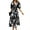 Black, variant on IDOPIP Womens Summer Short Sleeve V Neck Wrap Maxi Dress Casual Boho Floral Wedding Guest Dresses