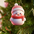 thumbnail image 5 of Christmas Snowman Ornaments, Red Hat Scarf Snow Man Ornament, New Acrylic Christmas Tree Decoration Doll, Car Rearview Hanging Decor, Christmas Surprise Gifts, Winter Wonderland Party Decor, 5 of 7
