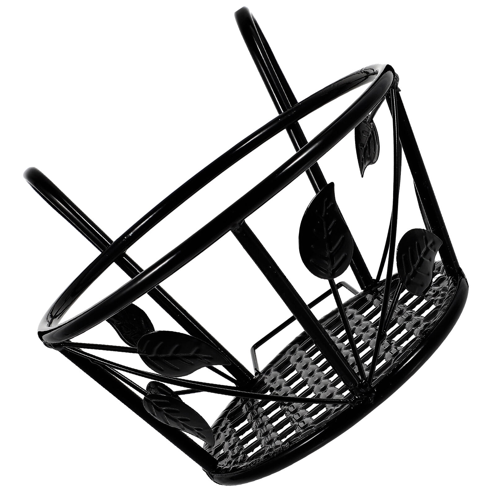 2 Pcs Adjustable Small Leaf Flower Basket Stable Fence Baby 22x17cm Black