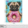 thumbnail image 4 of Manta de perro Pug, suave y cálida, los mejores regalos de cumpleaños para los amantes de los Pug, manta de perro para niños, mujeres y adultos, manta de cachorro, sofá cama, decoración navideña de, 4 of 6