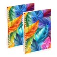 thumbnail image 2 of Colorful Feathers Notebooks 1-subject Journal 60 Sheets A5 College Ruled Paper Detachable Ring 8.3"x5.7", 2 of 8