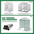 thumbnail image 6 of Polar Aurora 7x7x7.3 ft Walk-in Greenhouse,With Heavy-Duty Metal Frame and 180g Double Layer PE Cover, Indoor and Outdoor Green house Kit for Garden/Patio/Backyard, 6 of 7