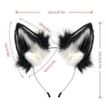 thumbnail image 2 of Diadema con orejas de lobo y zorro de piel sintética hecha a mano, accesorios para disfraz de fiesta de Halloween y Navidad JFHHH pequeña, 2 of 5