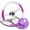 Purple, variant on W-Power 350MM Red/Clear VIP Crystal Bubble 3-Spoke Steering Wheel + 60mm Ball Style Shift Knob