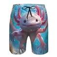 thumbnail image 3 of Fotbe Cute Underwater Axolotl Trajes de Baño Estampados para Hombre, Shorts de Verano de Secado Rápido, Ropa de Playa, Bañadores-Medium, 3 of 6