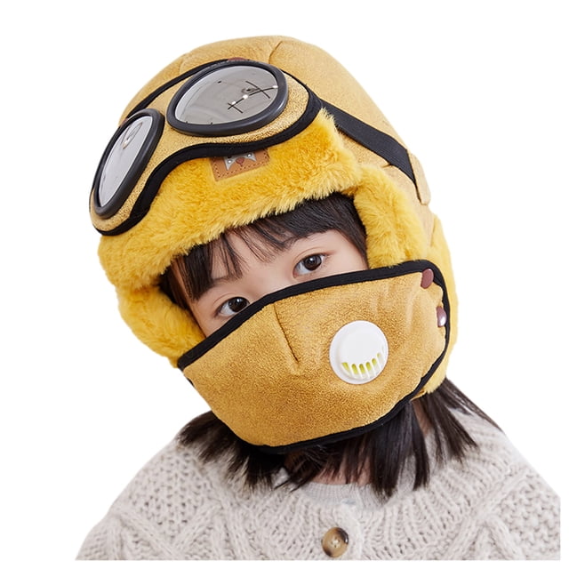 EGNMCR Toddler Hat Children Windproof & Warm & Ear Protection & Face Protection Hat Girl Server