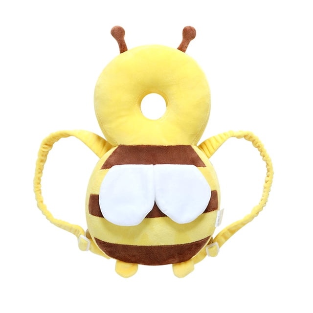 EeaseMX Cojín protector para la cabeza de bebé con diseño de abeja de dibujos animados