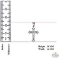 thumbnail image 3 of TGDJ Two Tone 14K Gold Jesus Crucifix Cross Religious Pendant (24x16 mm, White-Gold), 3 of 4