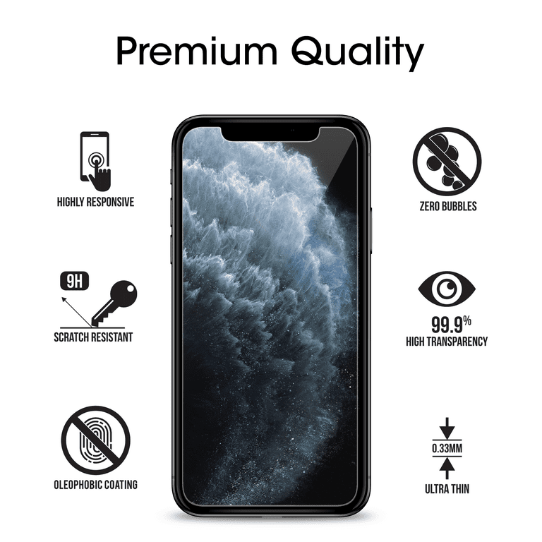 UNBREAKcable Screen Protector for iPhone 11 Pro/ iPhone X/ iPhone XS with  Easy Installation Kit [2-Pack] [Double Defence][99.99% HD Clear] [Easy
