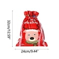 thumbnail image 2 of Ganfancp Bolsa de Regalo de Navidad con Cordón Bolsa de Envoltorio de Caramelos Fiesta Santa Claus Muñeco de Nieve Bolsa de Plástico Ofertas Flash Liquidación 1X Bolsa de Regalo, 2 of 2