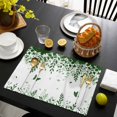 thumbnail image 3 of Green Spring Botanical Placemats Set of 12, Weeping Eucalyptus Butterfly Placemats for Dining Table, Place Mats for Kitchen Tabletop, Waterproof Wipeable Dining Table Mats Set, 3 of 9