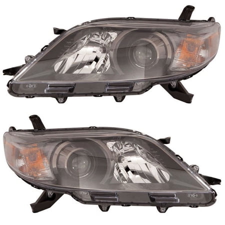 For 11-14 Sienna SE Van Headlight Headlamp Front Head Light Lamp w/Bulb SET PAIR
