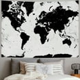 thumbnail image 2 of BCIIG Black and White map Wall Tapestry Art Home Decor,Custom Personalized Tapestry Wall Hanging Bedroom Living Room Dorm,, 2 of 6