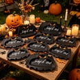 thumbnail image 4 of Halloween Bat Shaped Disposable Paper Plates, Cute Vampire Bat Cutout Party Plates, 10pc, 4 of 6