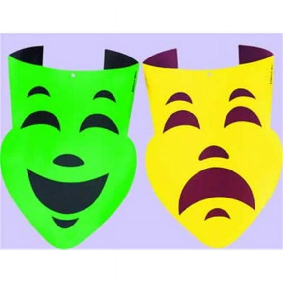 Beistle - 55152 - Foil Comedy And Tragedy Faces - Pack of 24