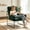 Green, variant on Vinform Modern Accent Chair, Arm Chair with Removable Cushion, Metal Frame for Living Room, Milk White