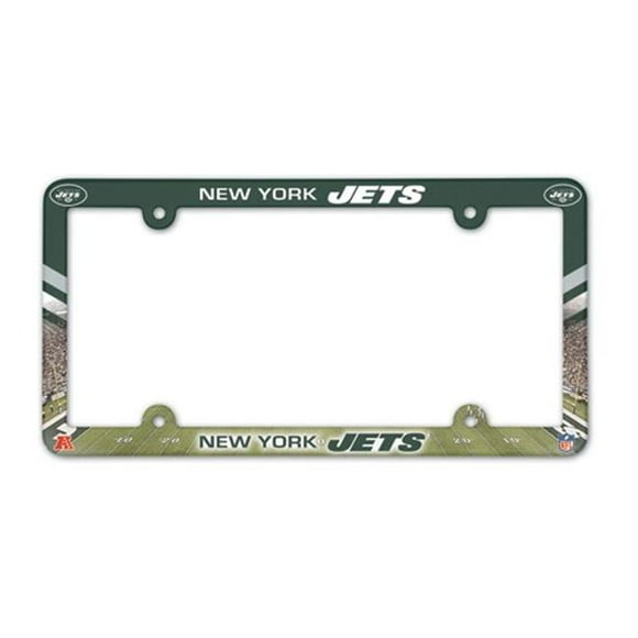 New York Jets License Plate Frame Plastic Full Color Style