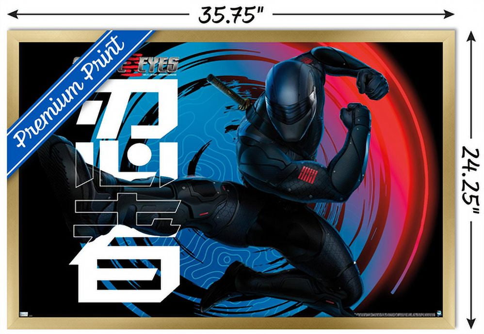 G.I. Joe: Snake Eyes - Kick Wall Poster, 22.375" x 34", Framed