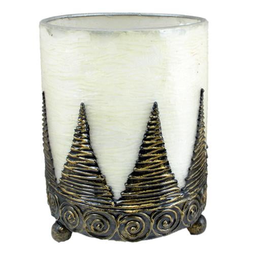 Stoneage Arts Hurricane Lantern Candleholder Handmade Conical (Indonesia)