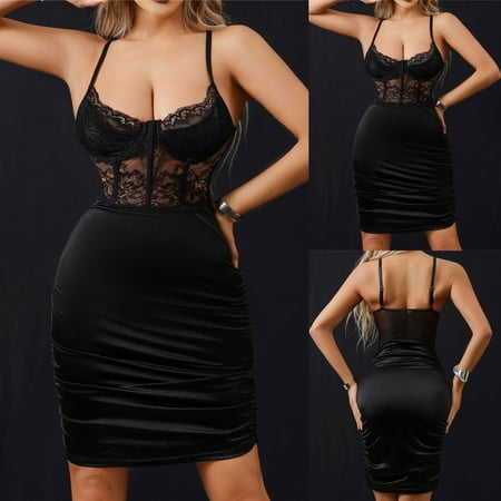 Lace Bodysuits for Women Lightweight Mini Nightie Teddy Sensual Sleepwear Crouchless.sexy Lingerie