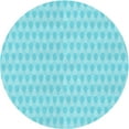 thumbnail image 1 of Ahgly Tapis Rond Lavable en Machine Intérieur Transitionnel Turquoise Bleu Vif, 7 Pieds Rond, 1 of 7