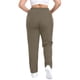 thumbnail image 4 of Amzcrzy Pantalones deportivos clásicos mujer plus size (L-5XL) - cintura elástica alta, cordón, bolsillos, pierna recta cómoda Marrón, 4 of 6