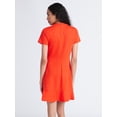 thumbnail image 3 of Free Assembly Women's Button Front Mini Dress with Ruffle Hem, Sizes XS-XXL, 3 of 5