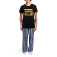 thumbnail image 4 of CafePress - Cats And Sunflowers Pajamas - Women's Short Sleeve Print T-Shirt and Pants Dark Cotton Pajama Set, 4 of 7