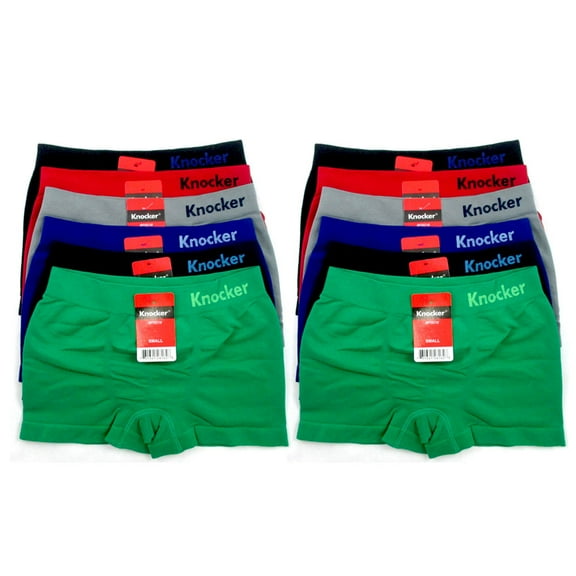 12 Pack Boy Seamless Solid Boxer Briefs Kids Spandex Underwear Soft Active New M
