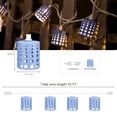 thumbnail image 6 of Afirst Decorative Light String, 10 Bulbs Blue Plastic Hollow Lampshade Waterproof Fairy String Light, 6 of 13