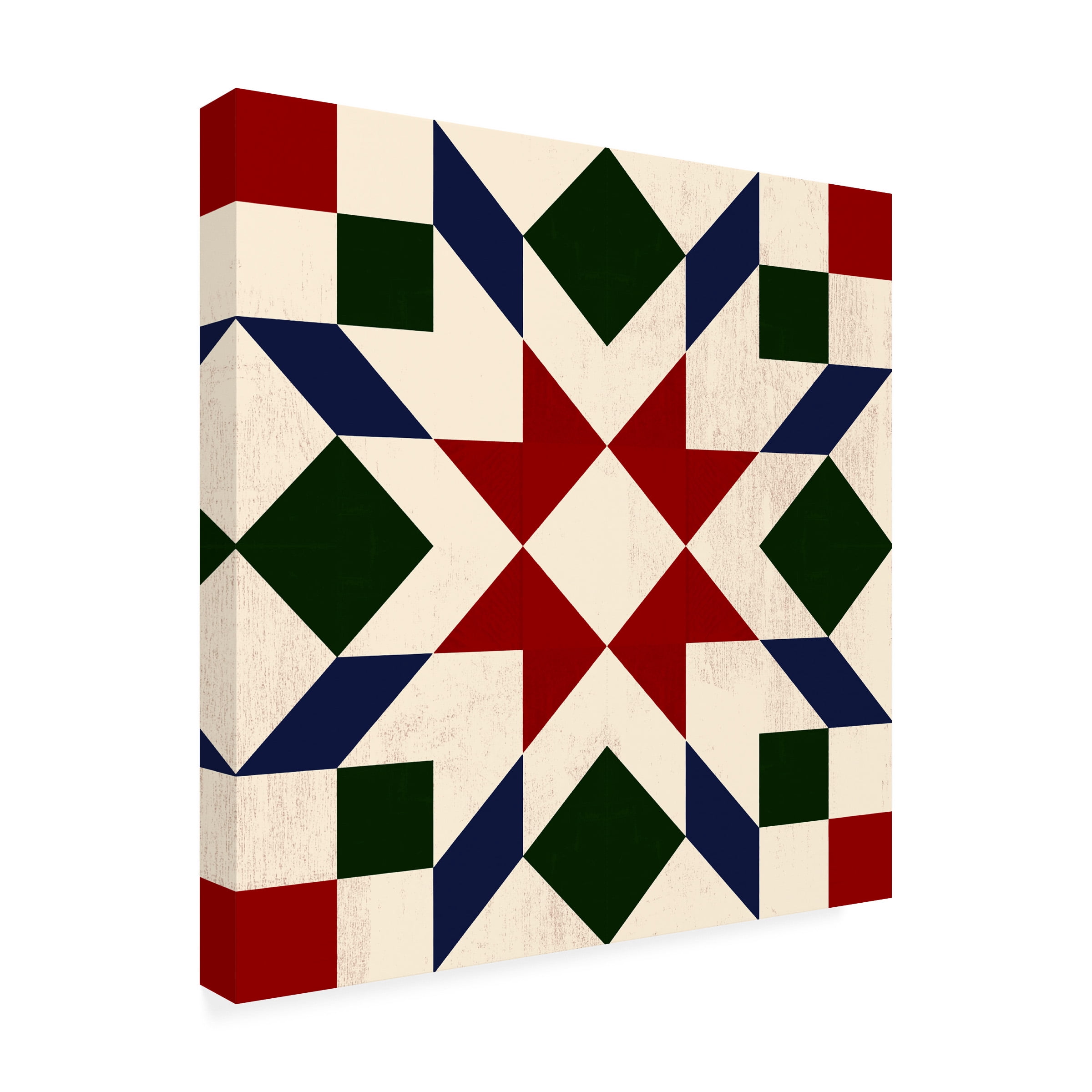 Victoria Barnes 'Christmas Barn Quilt II' Canvas Art