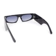 thumbnail image 4 of Womens Exaggerated Thick Temple Mod Narrow Rectangle Plastic Sunglasses Purple Marble - Smoke, 4 of 4