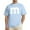 Light Blue, variant on Men's Base Shirt Short Sleeve Letter Print Crewneck Pullover Top Blue XL
