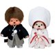 thumbnail image 1 of Sekiguchi 8 "Tall Monchhichi Doll Japanese Wedding Couple Set Sekiguchi 79784000, 1 of 1