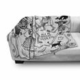 thumbnail image 3 of Mexican Soft Flannel Fleece Throw Blanket, Day of the Dead Dancers Themed Woman and Man Skeleton Playing Music Design, Cozy Plush for Indoor and Outdoor Use, 70" x 90", Black White, by Ambesonne, 3 of 6