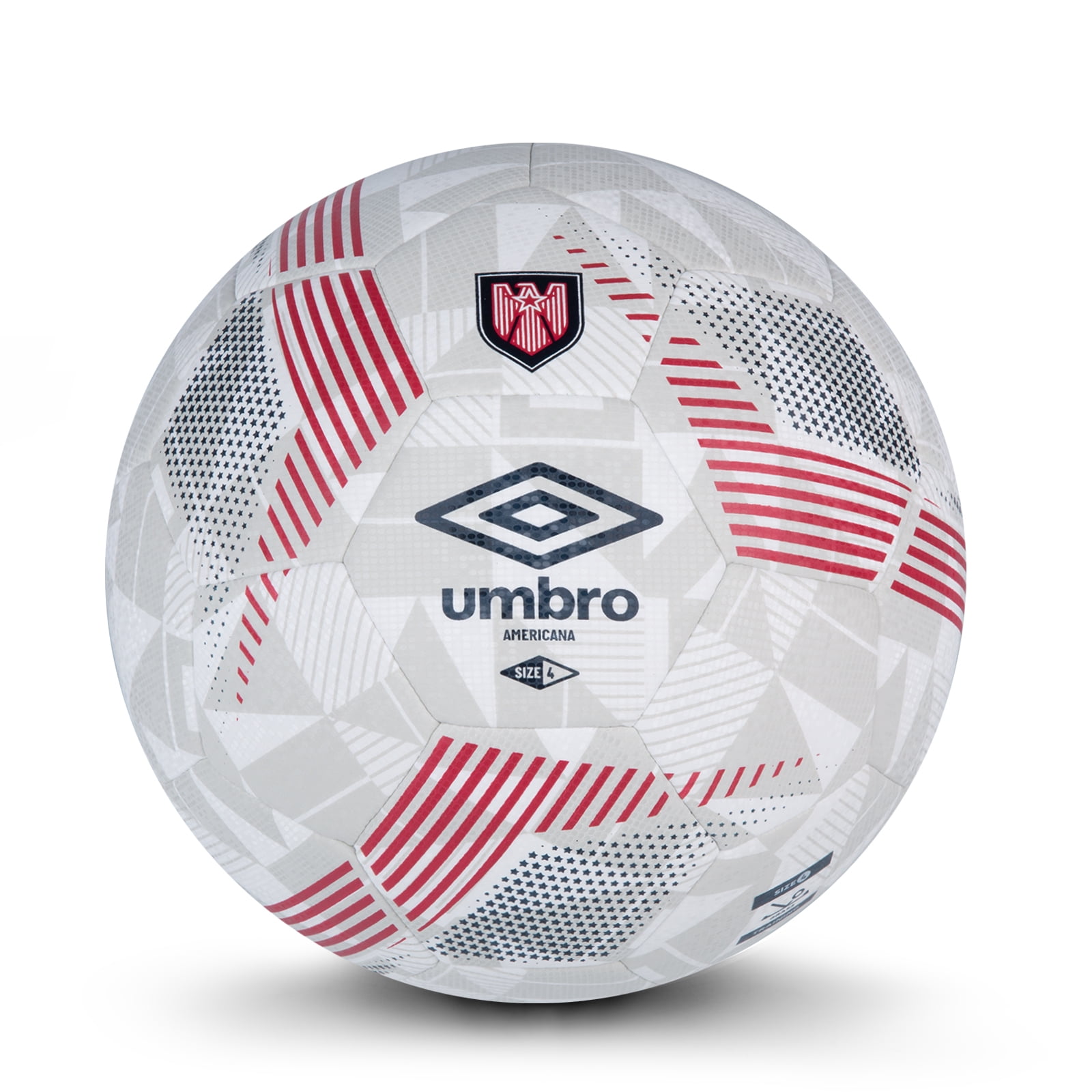 Umbro Size 4 Soccer Ball for Youth Practice Durable 32-Panel Red