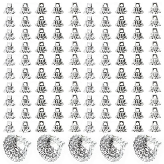 Mobestech 200 Pcs of Replacement Ornament Caps Plastic DIY Crafts for Party Decoration