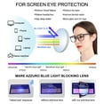 thumbnail image 4 of MARE AZZURO Blue Light Blocking Reading Glasses Women Computer Readers 0 1.0 1.25 1.5 1.75 2.0 2.25 2.5 2.75 3.0 3.5 4.0 5.0 6.0 (Black/Clear, 5.00) Composite Lens Anti Eye Strain, Glare, UV400, 4 of 7