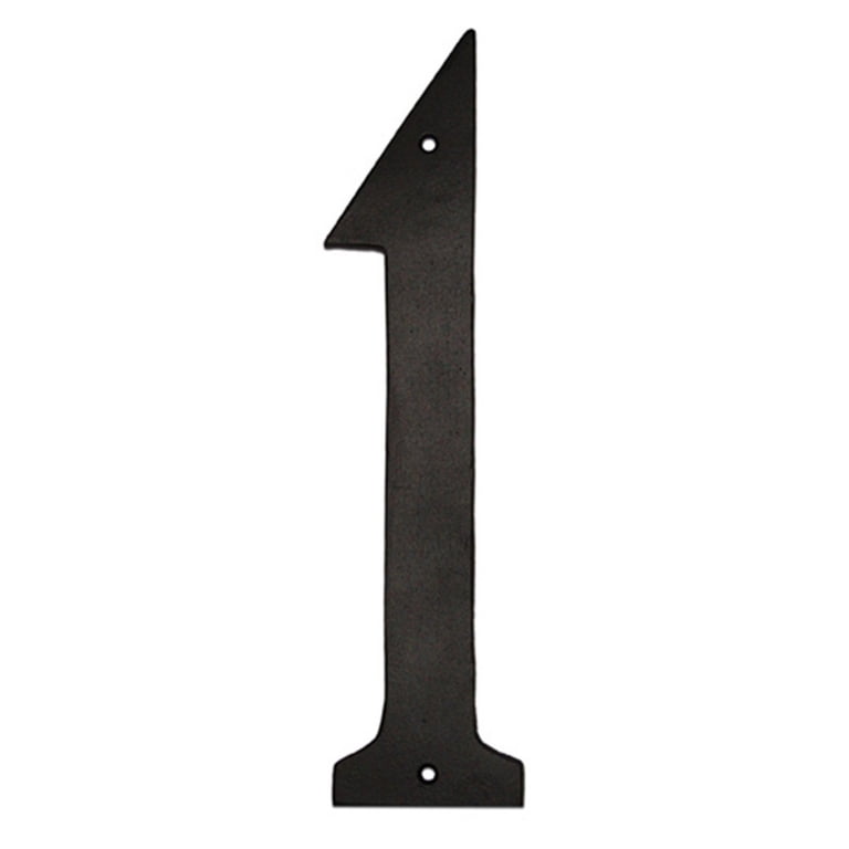 Montague Metal Products 8 Inch Aluminum House Number Plaque – Helvetica Font, White, Outdoor Mountable Address Sign (Made In USA)