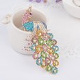 thumbnail image 4 of AMERTEER Shiny Peacock Pendant Key Chain Rhinestone Keychain Ring Bag Purse Car Ornament, 4 of 6