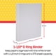thumbnail image 2 of Carpeta con anillas en D de polipropileno School Smart, 1-1/2 pulgadas, color blanco, 2 of 5