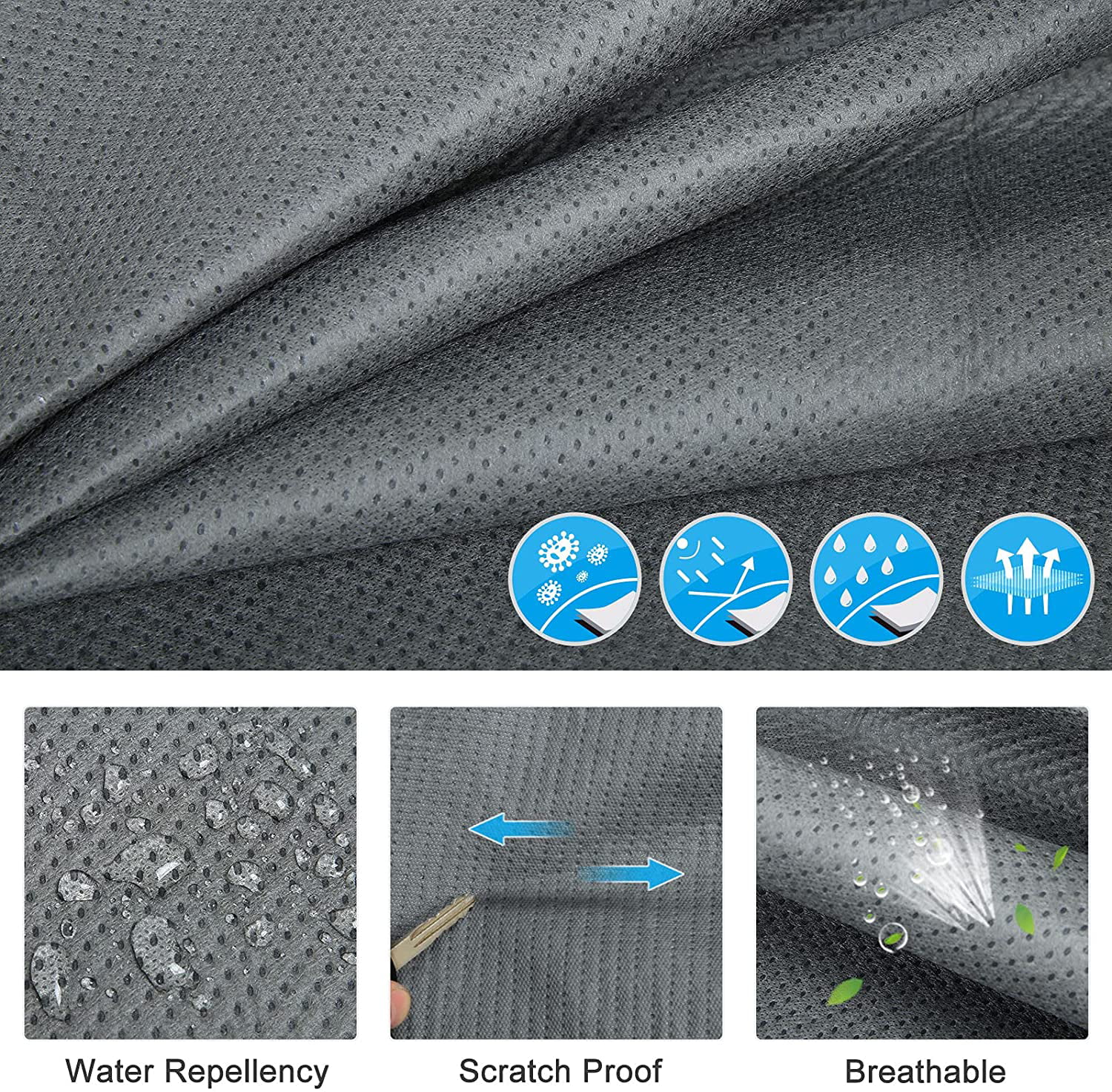 Anti-uv Prevent Top Tearing Caused by Sun Exposure RVMasking 2021 Upgraded 6 Layers Top Travel Trailer RV Cover Windproof Camper Cover Up to 18 1-20 RVwith 4 Tire Covers Tongue Jack Cover 